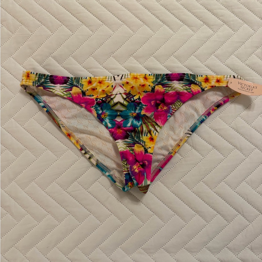 Victoria's Secret Floral Tropical Bikini Bottoms - size small